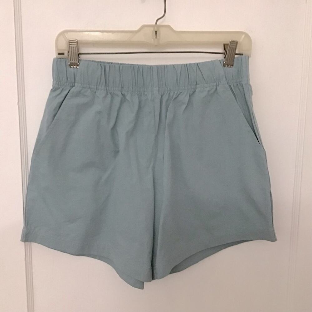 Zyia Active Blue Green Seafoam shorts 100% Cotton medium
